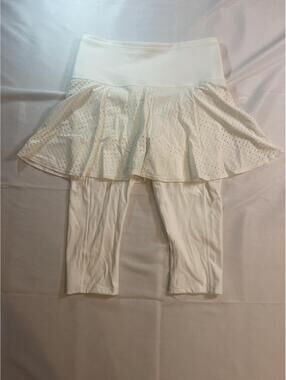 Athleta White Skirted Leggings
